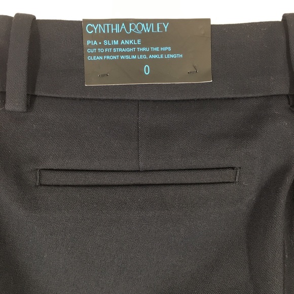 NWT CYNTHIA ROWLEY Blue Pia Trousers Size 0 - Picture 6 of 7